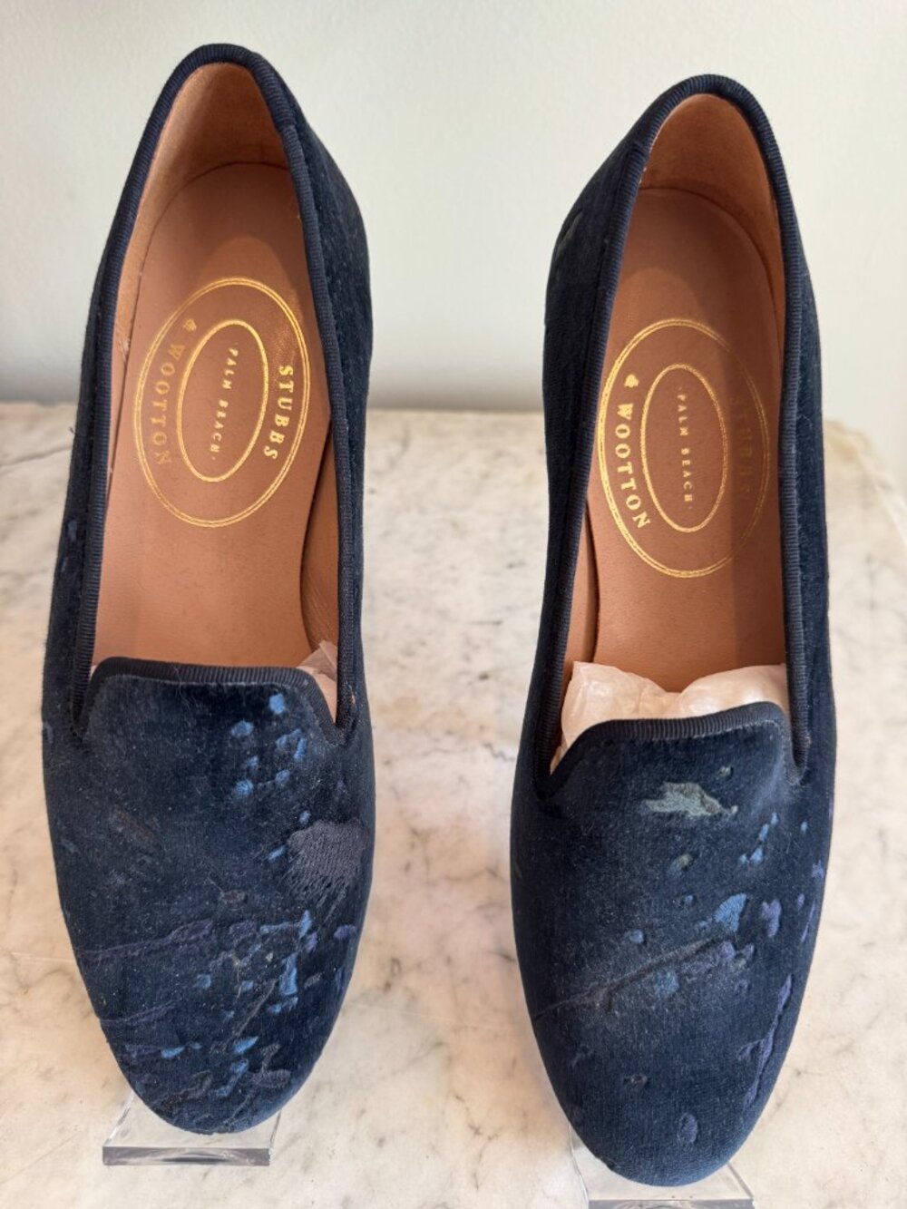 Stubbs and Wootton Pollock Velvet Shoes-Never Worn - Picture 2 of 6